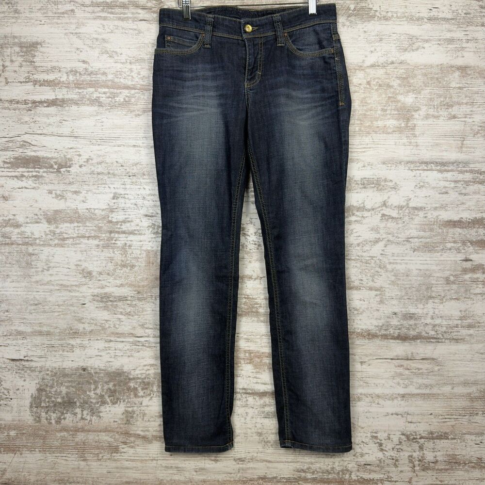 MAC Jeans Carrie Pipe Knit Embellished Jeans 38/32 Fits US 6 Mid Rise 32x30